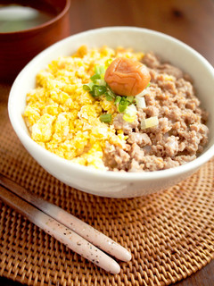 梅玉そぼろの爽やか二色丼-レシピのメイン写真