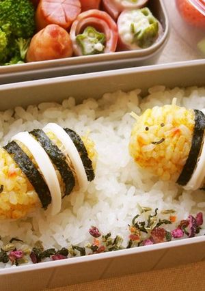 キャラ弁に＊みつばちおにぎり＊-レシピのメイン写真