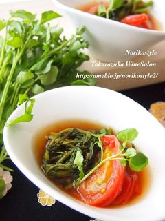 【冷製】トマトとクレソンのさっぱりすき煮-レシピのメイン写真