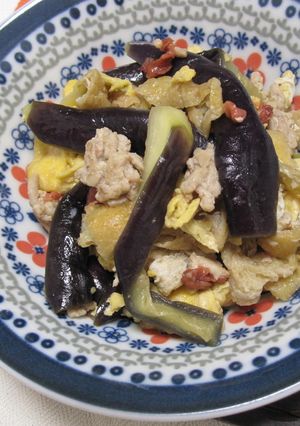 梅香る豚ひき肉とナスの炒め物-レシピのメイン写真