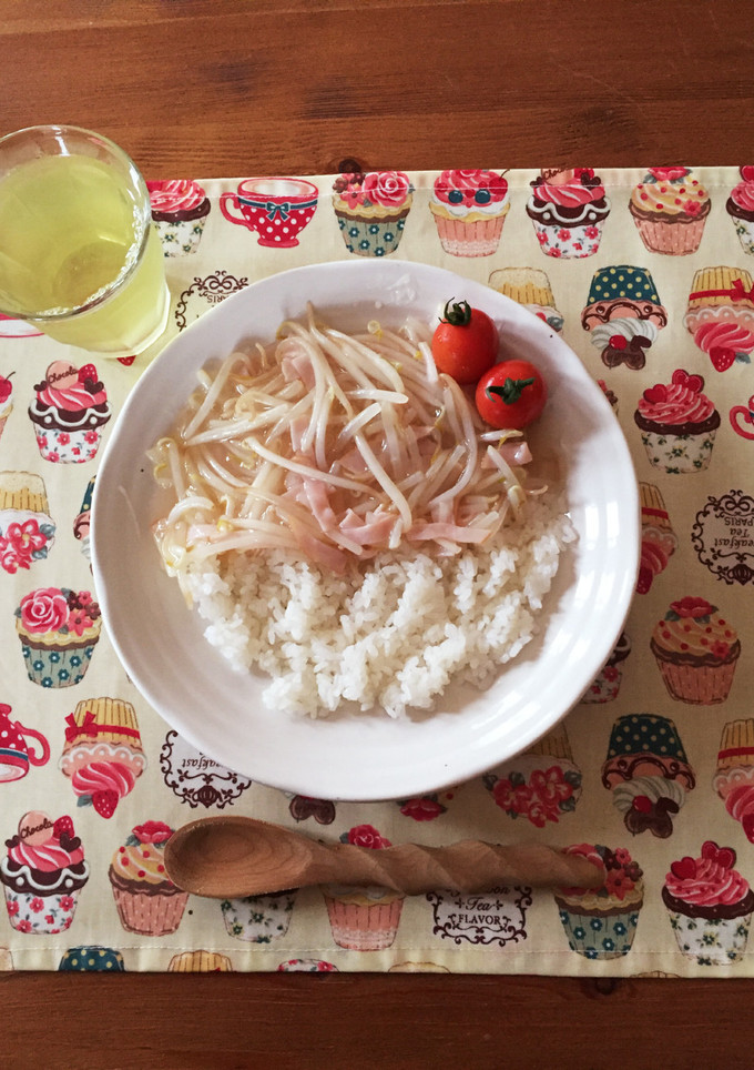 節約！簡単！もやしとハムの中華あんかけ丼-レシピのメイン写真