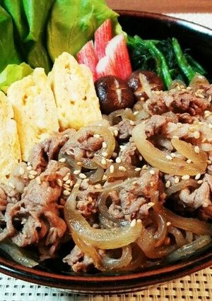 お弁当に♪時短簡単♡すき焼き丼-レシピのメイン写真