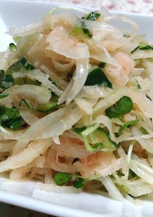 オニオンスライスの明太子和えサラダ-レシピのメイン写真
