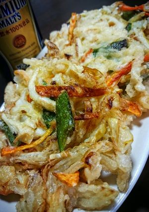 簡単!破竹とスナップえんどうのかき揚げ♪-レシピのメイン写真