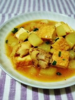 大根と厚揚げ 鶏肉のとろとろ炒め煮-レシピのメイン写真