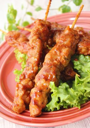 こま肉でポークチャップ串-レシピのメイン写真