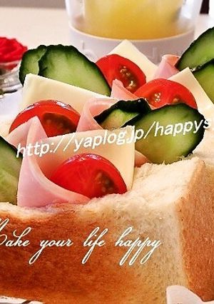 ハムとチーズのカラフル☆ポケットサンド-レシピのメイン写真