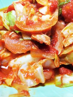 ツナとキャベツのトマト煮込み-レシピのメイン写真
