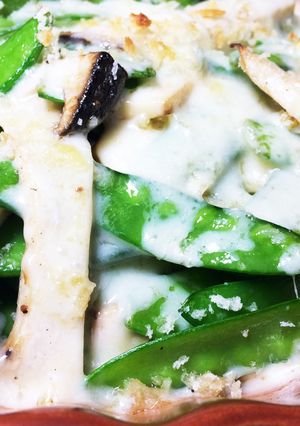 エリンギとさやえんどうのパン粉チーズ焼き-レシピのメイン写真