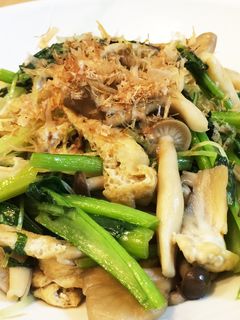 簡単☆かぶの葉と水菜の炒め煮-レシピのメイン写真