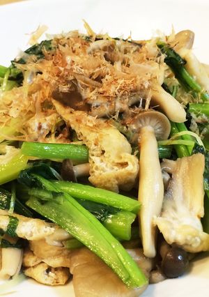 簡単☆かぶの葉と水菜の炒め煮-レシピのメイン写真