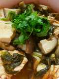 鶏むね肉と椎茸と小松菜のおかか梅煮込み