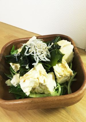 豆腐とワカメの韓国風サラダ-レシピのメイン写真