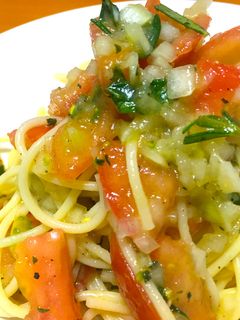四種のハーブ香るトマトの冷製パスタ-レシピのメイン写真