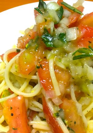 四種のハーブ香るトマトの冷製パスタ-レシピのメイン写真