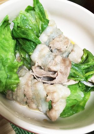 レンチンで簡単 レタスの豚バラ巻-レシピのメイン写真