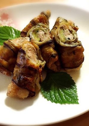 ナスの豚ロース梅肉巻き-レシピのメイン写真