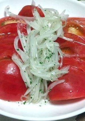 新玉ねぎとトマトのサラダ-レシピのメイン写真