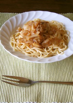 玉ねぎと煮魚風味のパスタ-レシピのメイン写真