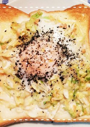 簡単！コールスロー卵チーズトースト-レシピのメイン写真