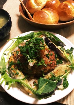 夏野菜のさっぱりハンバーグ-レシピのメイン写真
