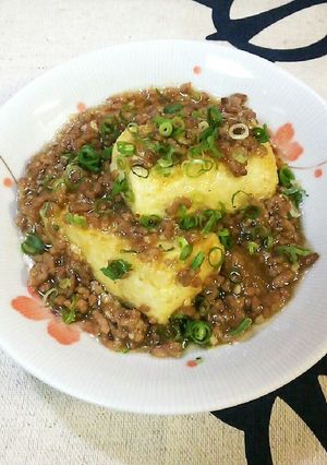 簡単♡醤油麹de挽肉のあんかけ豆腐♪-レシピのメイン写真