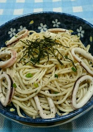イカとゆかりのさっぱりスパゲティ-レシピのメイン写真
