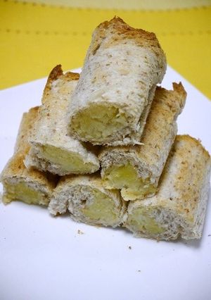 簡単!マキマキトースト(コロッケパン)-レシピのメイン写真