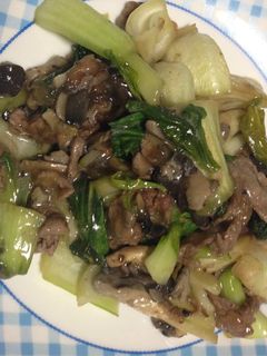 牛肉とアワビ茸、青梗菜の中華風炒め-レシピのメイン写真