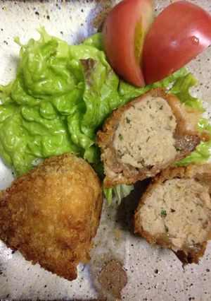香味肉だんごの梅包み揚げ-レシピのメイン写真