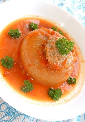 まるごと玉ねぎのトマト煮♪-レシピのメイン写真