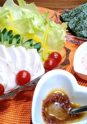 ２種の梅ソースで～鶏ハムののり包み～-レシピのメイン写真