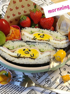 簡単☆キャラ弁☆ぐでたま〜なおにぎらず☆-レシピのメイン写真
