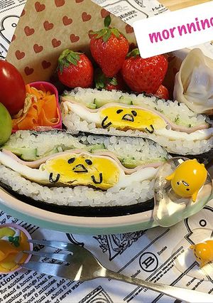 簡単☆キャラ弁☆ぐでたま〜なおにぎらず☆-レシピのメイン写真