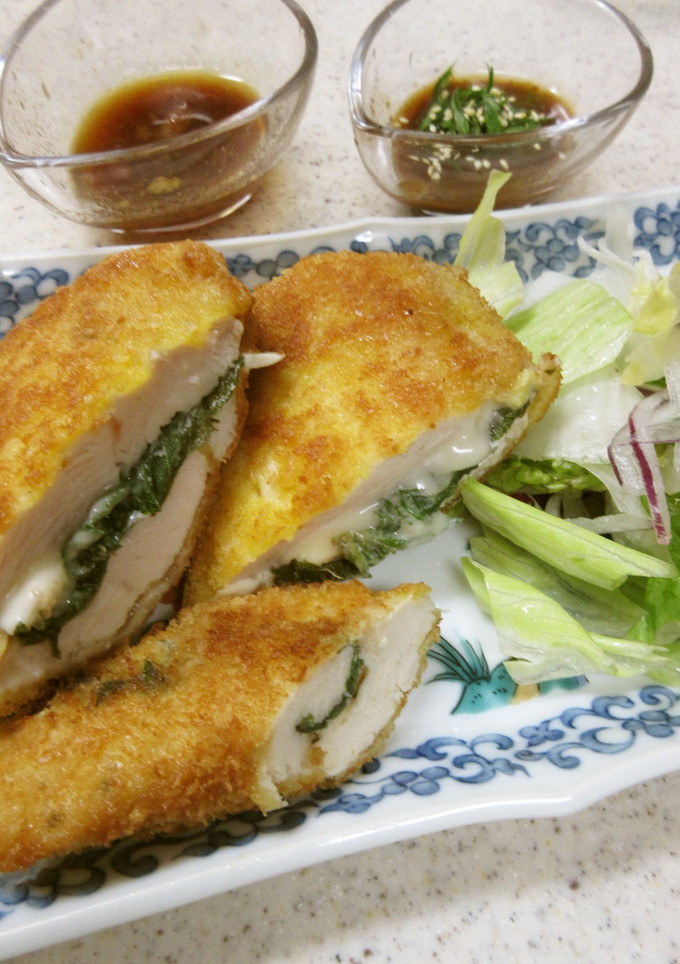 ヘルシー鶏ささみと梅肉のはさみ揚げ-レシピのメイン写真
