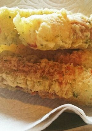 ちくわ天にポテサラを詰め込んでみました❗-レシピのメイン写真