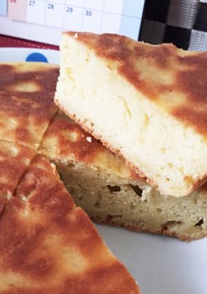 しっとりふわふわ♡お鍋で厚焼ホットケーキ-レシピのメイン写真