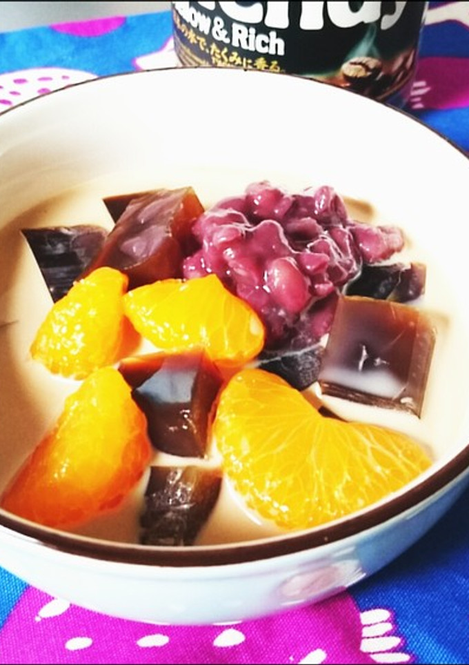 ★ちょっと大人のカフェオレあんみつ風★-レシピのメイン写真