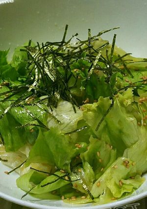 簡単!!レタスの和風サラダ*:..。✡-レシピのメイン写真