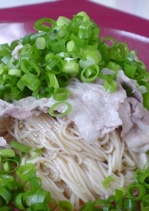 ネギまみれ！油そば風そうめん-レシピのメイン写真