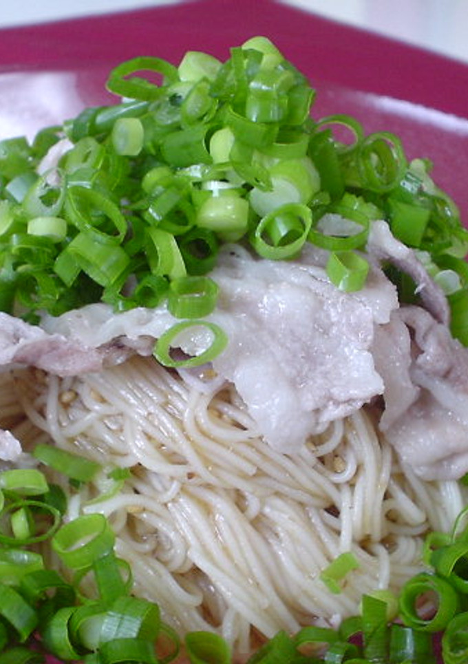 ネギまみれ！油そば風そうめん-レシピのメイン写真
