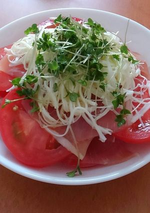 生ハムとトマトのサラダをゴージャスに☆-レシピのメイン写真