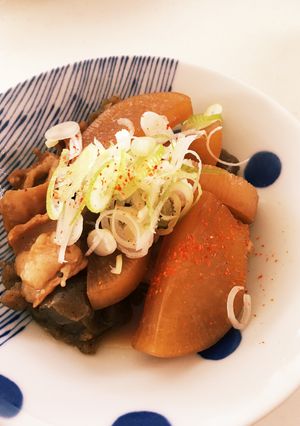 BBQの残りのホルモンでモツ煮風〜〜-レシピのメイン写真