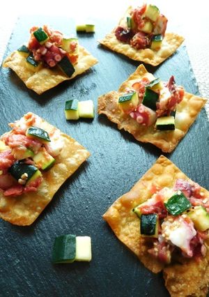 パリッとおいしいタコとズッキーニの梅和え-レシピのメイン写真