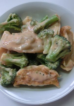 王将の生餃子で！海老マヨ風焼餃子-レシピのメイン写真