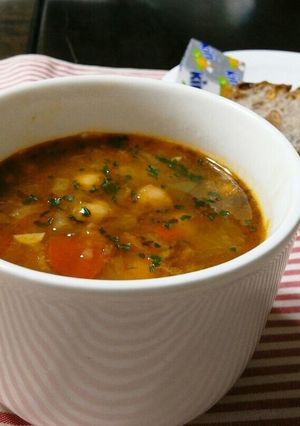 ⅲヒヨコ豆のトマトスープ-レシピのメイン写真