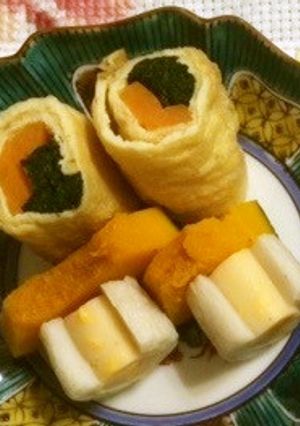 人参とチンゲンサイのお揚巻-レシピのメイン写真