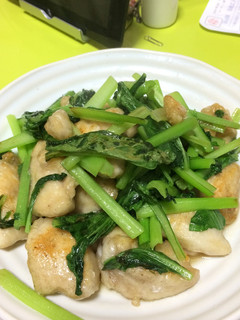鶏と小松菜の炒め物-レシピのメイン写真