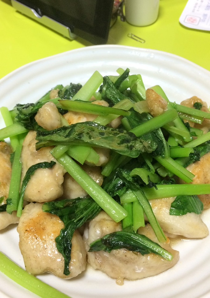 鶏と小松菜の炒め物-レシピのメイン写真