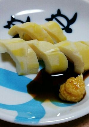 簡単！ハチクのお刺身　生姜醤油で-レシピのメイン写真